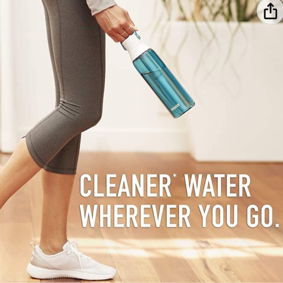 BRITA Premium Filtering Water Bottle with Filter, BPA-Free, Sea Glass, 768 mL - Picture 3 of 7